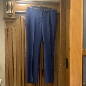 NWOT BOSS Teana Straight Leg 100% Virgin Wool Navy Pants Size 12